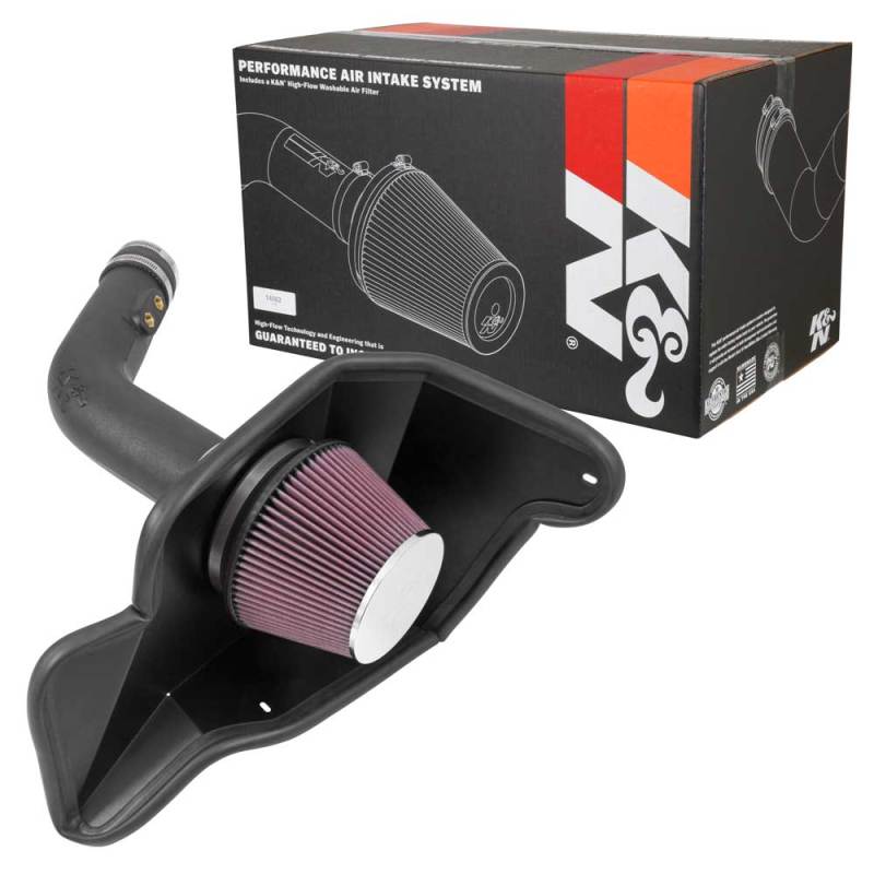 K&N Engineering 57-2594 K&N 15-17 Ford Mustang 3.7L V6 F/I Performance Intake Kit