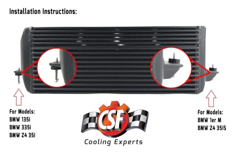 CSF 8127B 04-13 BMW 335i/xi (E90/E91/E92/E93) High Performance Stepped Core Bar/Plate Intercooler - Black