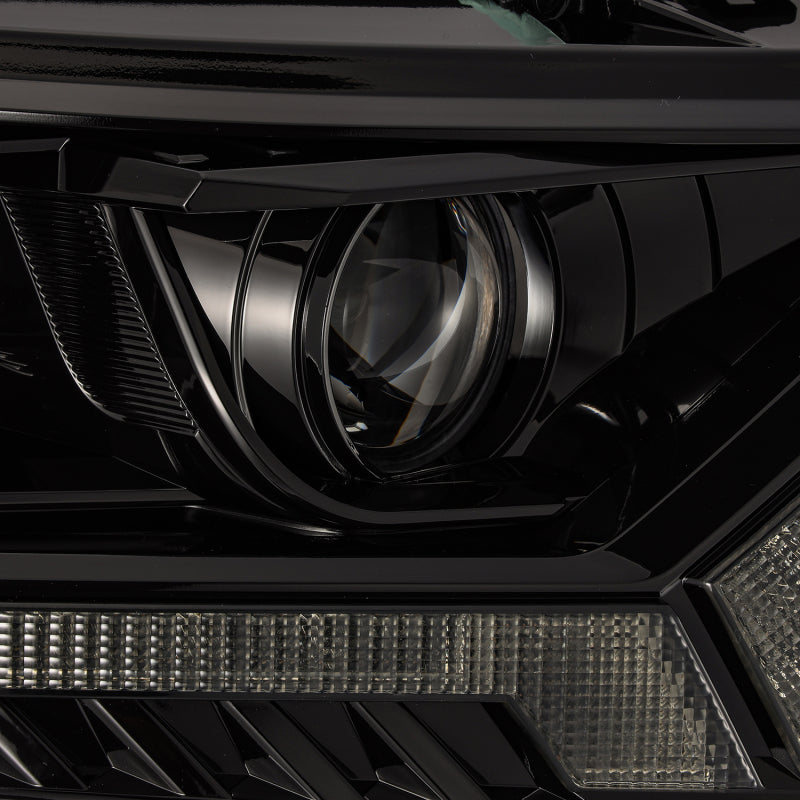 AlphaRex 880121 19-21 Ford Ranger LUXX LED Proj Headlights Plank Style Alpha Black w/Seq Signal/DRL