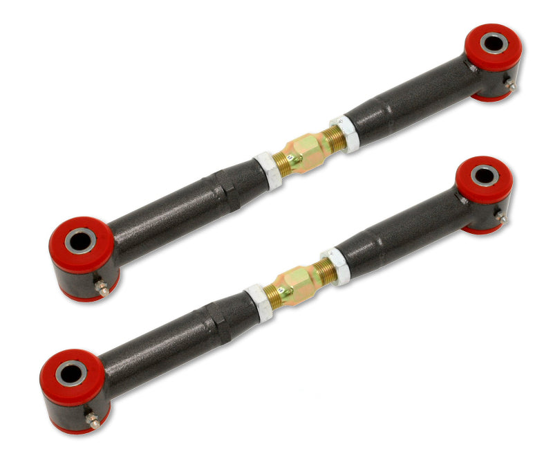 BMR Suspension TR003H BMR 10-15 5th Gen Camaro Rear Adj. Toe Rods (Polyurethane) - Black Hammertone