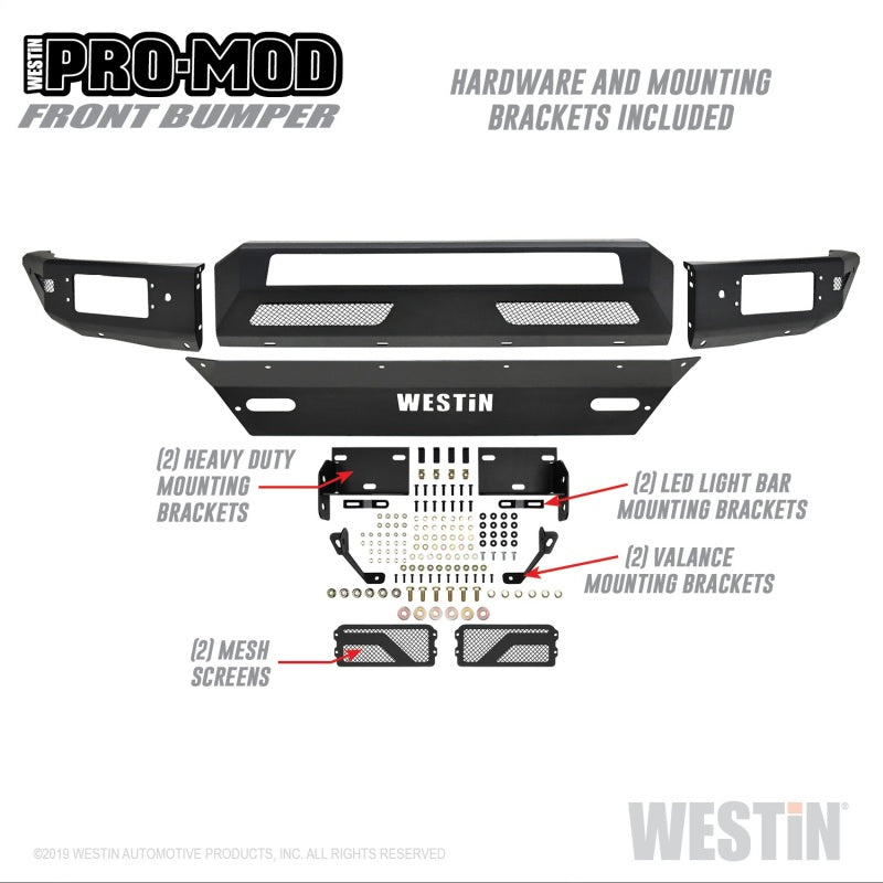 Westin 58-41005 16-19 Chevy/GMC Silverado/Sierra 1500 Pro-Mod Front Bumper