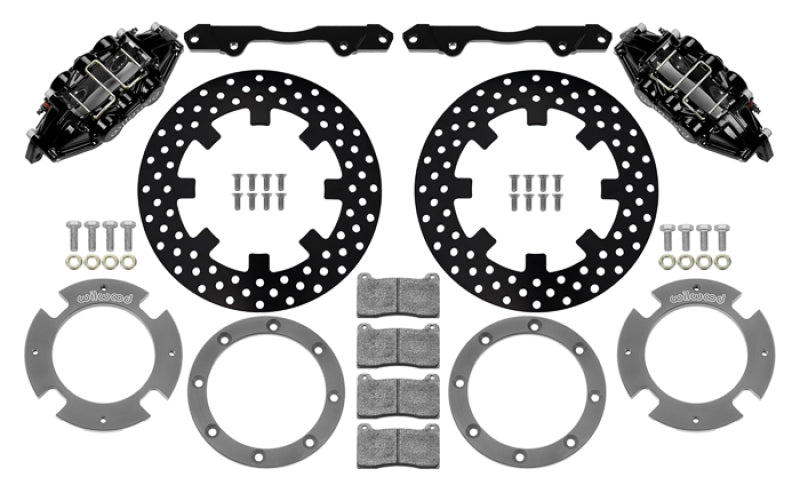 Wilwood 140-16629-D 17-21 Can-Am X3RS Black 6-Piston Rear Kit 11.25in - Drilled Rotors