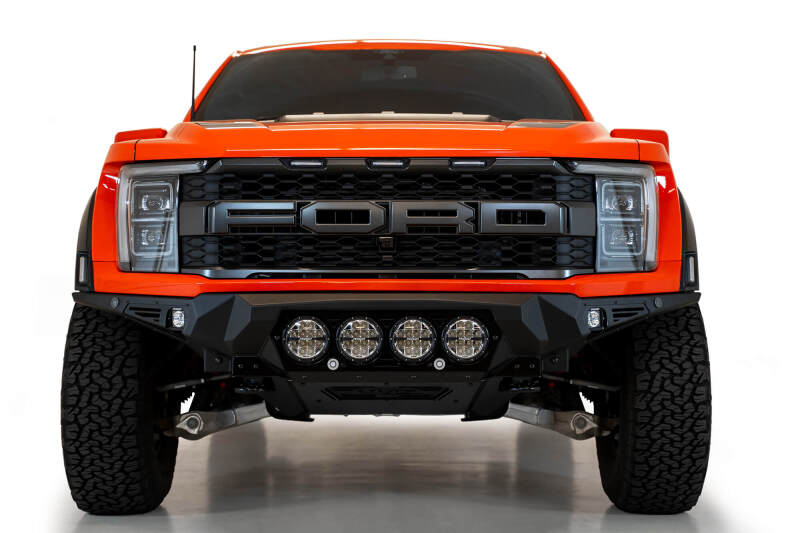 Addictive Desert Designs F210014110103 2021+ Ford Raptor Bomber Front Bumper w/ 4 Rigid 360 6in Light Mounts