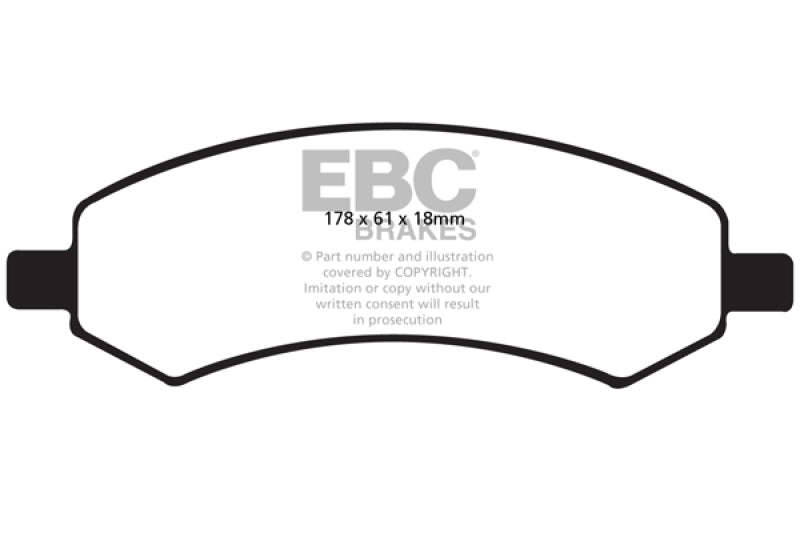 EBC DP61738 06-09 Chrysler Aspen 4.7 Greenstuff Front Brake Pads