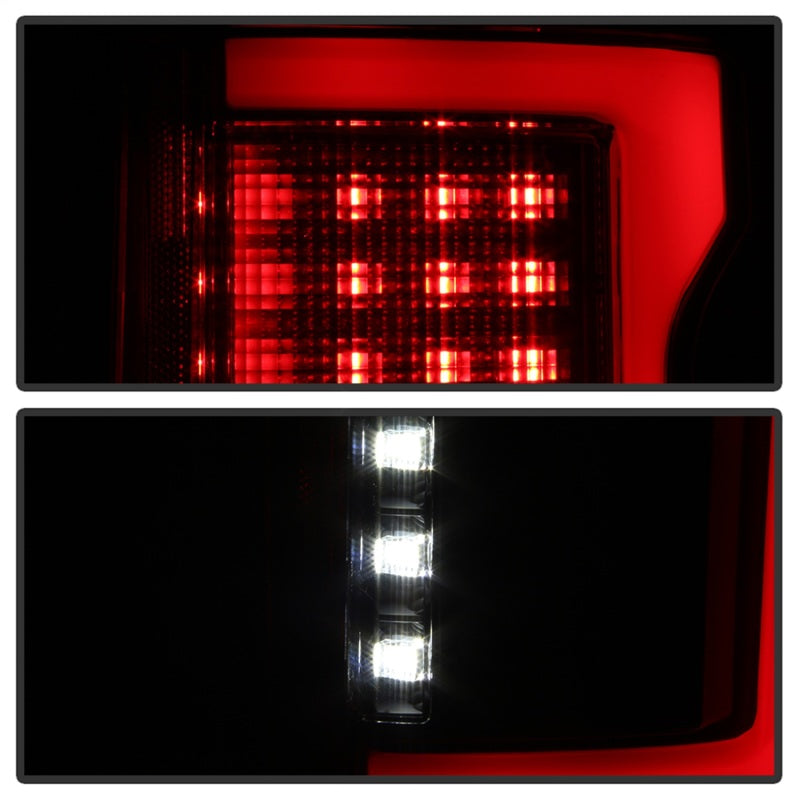 SPYDER 5085337 Spyder 15-17 Ford F-150 LED Tail Lights (w/Blind Spot) - Black Smoke (ALT-YD-FF15015BS-LBLED-BSM)