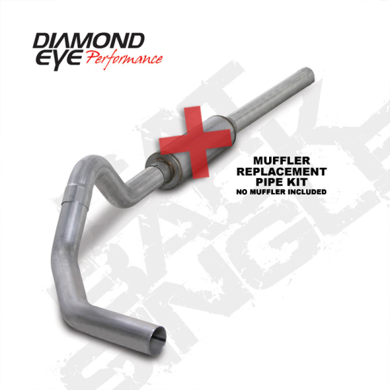 Diamond Eye Performance K4234A-RP Diamond Eye KIT 4in CB MFLR RPLCMENT PIPE SGL AL: 2004.5-2007.5 DODGE CUMMINS 600