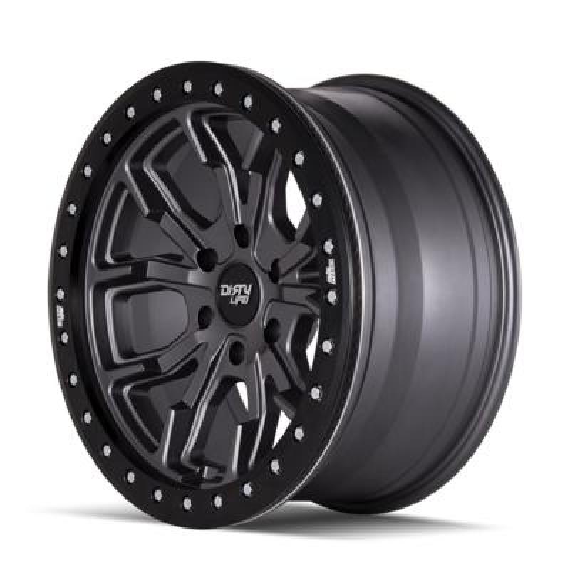 Dirty Life 9303-7973MGT12 9303 DT-1 17x9/5x127 BP/-12mm Offset/78.1mm Hub Matte Gunmetal Wheel - Simulated Rashring