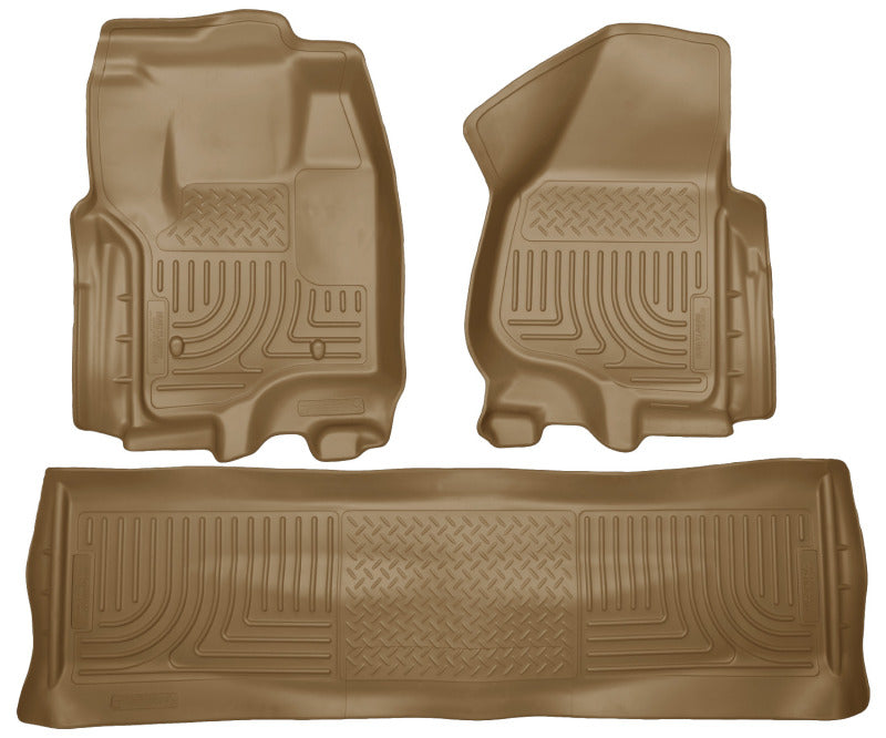 Husky Liners 99713 2012.5 Ford SD Crew Cab WeatherBeater Combo Tan Floor Liners (w/o Manual Trans Case)