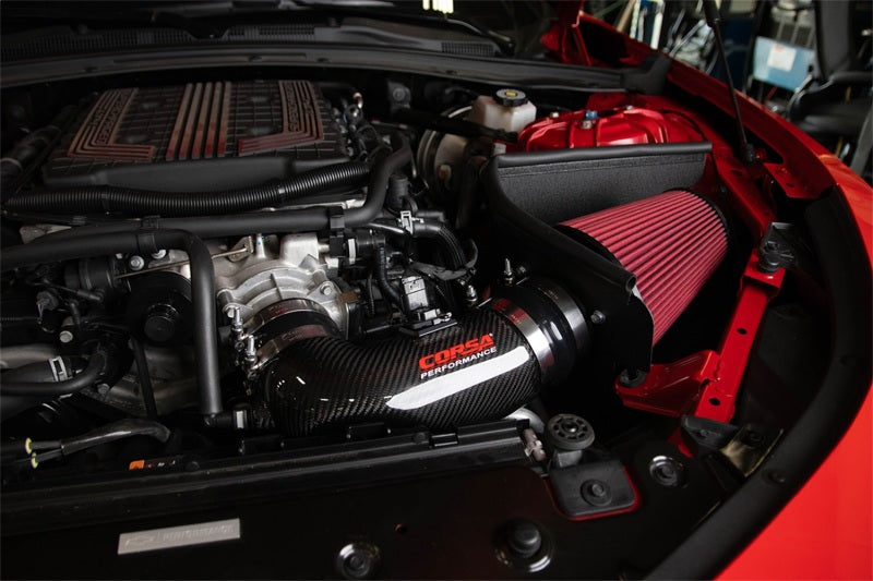 CORSA Performance 44005D Corsa 2017-23 Chevrolet Camaro ZL1 Carbon Fiber Air Intake w/ DryTech 3D No Oil Filtration