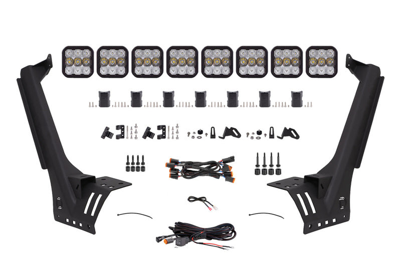 Diode Dynamics DD6821 Jeep JL SS5 Sport CrossLink Windshield - White Combo Lightbar Kit