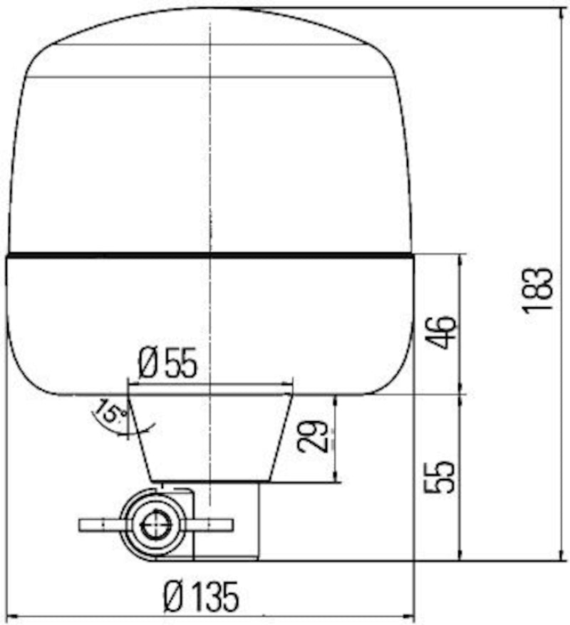 Hella 010979011 Led Lamp 12/24V Amber Flex Mounting 2Rl