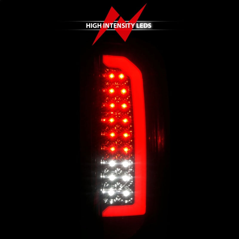 ANZO 311435 15-21 GMC Canyon Full LED Tail Lights w/ Red Lightbar Black Housing Smoke Lens