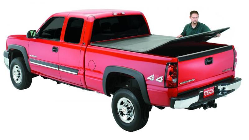 LUND 95050 Lund 99-17 Ford F-250 Super Duty (6.5ft. Bed) Genesis Tri-Fold Tonneau Cover - Black