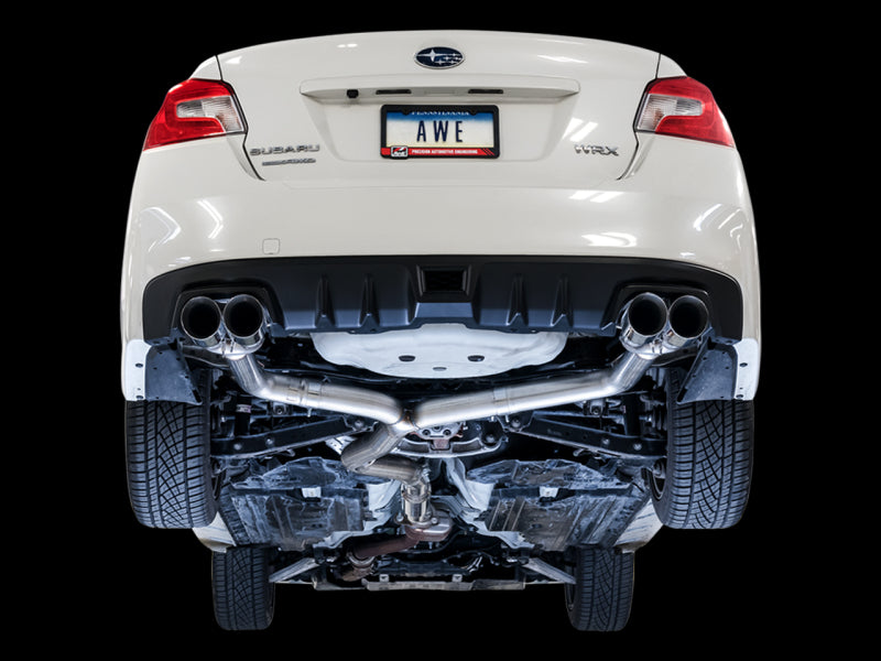 AWE Tuning 3020-43066 Subaru WRX/STI VA/GV Sedan Track Edition Exhaust - Diamond Black Tips (102mm)