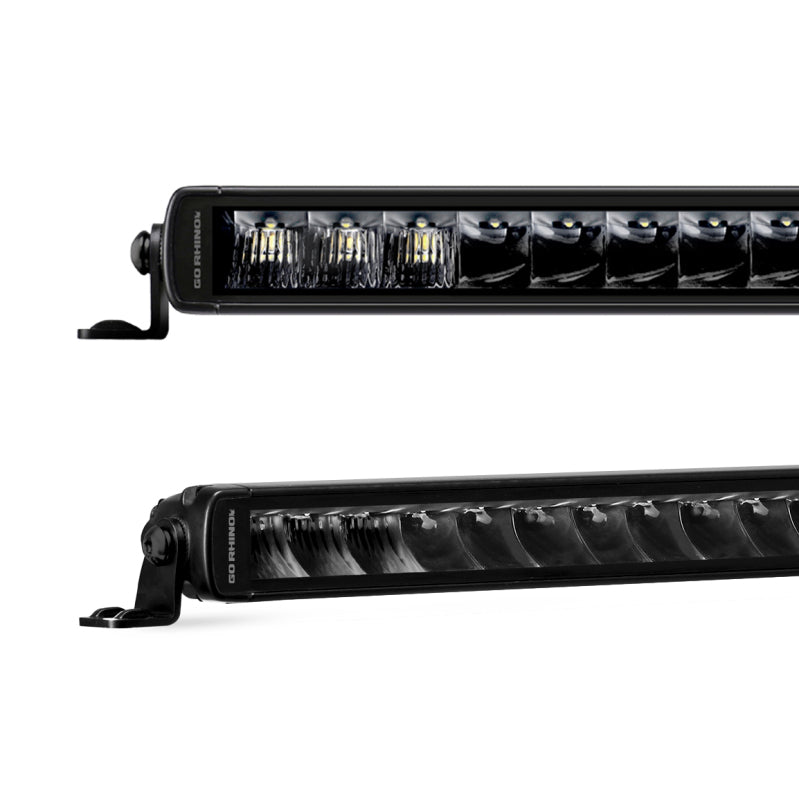 Go Rhino 751052001CSS Xplor Blackout Series Sgl Row LED Light Bar (Surface/Threaded Stud Mount) 20.5in. - Blk