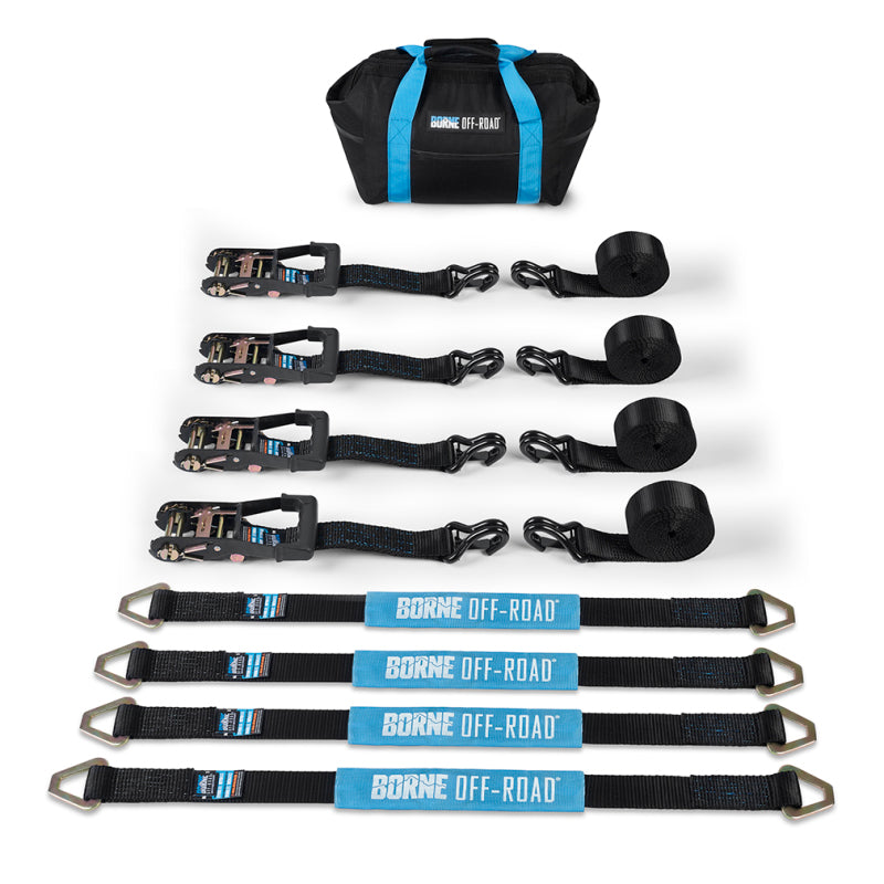 Mishimoto BNRTC-TD-4BK Vehicle Ratchet Tie-Down Kit (4 pack) Black