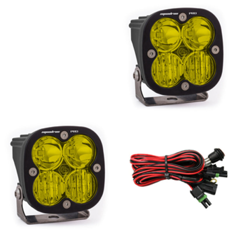 Baja Designs 497813 Squadron Pro Series Driving Combo Pattern Pair LED Light Pods - Amber