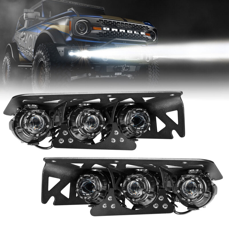ORACLE Lighting 5928-LZZ-001 Oracle Lighting 21-24 Ford Bronco Off Road Laser and LED Fog Light Kit for Steel Bumper