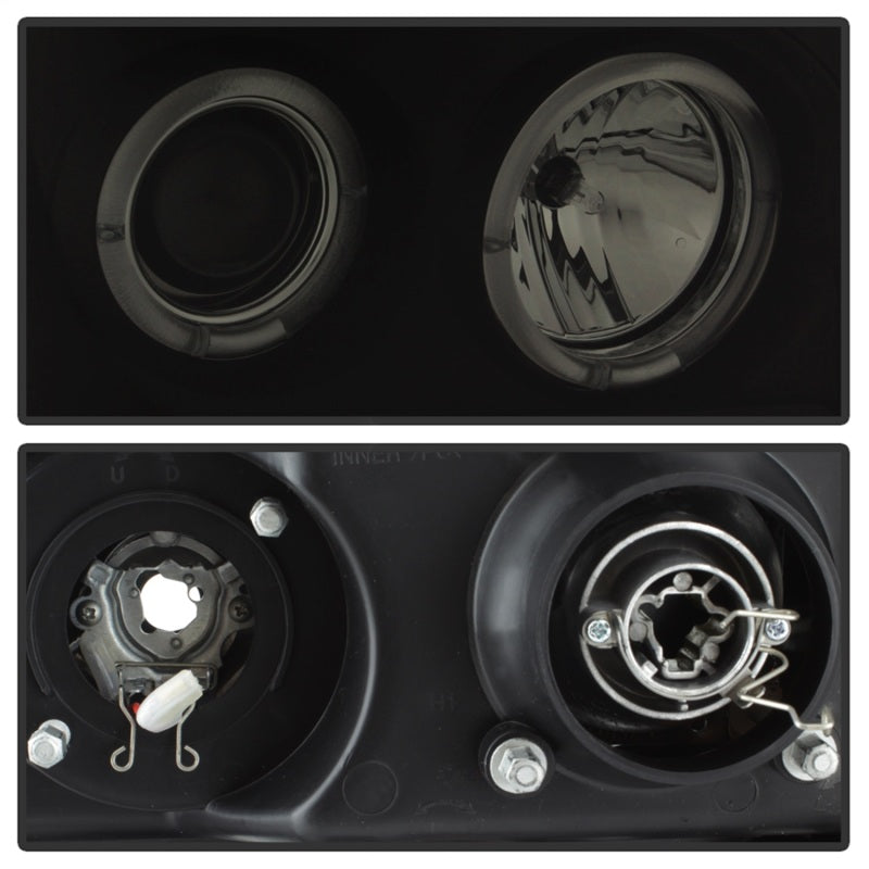 SPYDER 5078506 Spyder GMC Sierra 1500/2500 07-13 Projector Headlights LED Halo- LED Blk Smke PRO-YD-GS07-HL-BSM