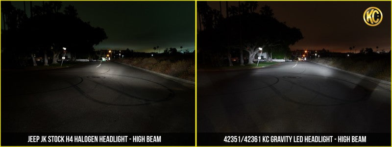 KC HiLiTES 4236 97-06 Jeep TJ/Universal 7in. Gravity LED H4 DOT Approved Replacement Headlight (Single)