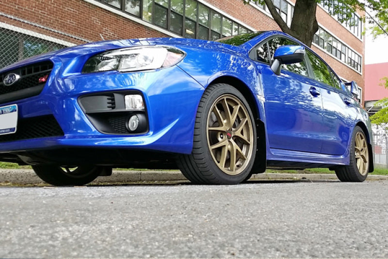 Rally Armor MF32-UR-RD/WH 15-21 Subaru WRX/STI (Sedan ONLY) Red UR Mud Flap w/ White Logo