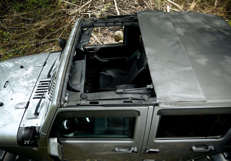 Rampage 990135 2007-2018 Jeep Wrangler(JK) Unlimited 4-Door Trailview Tonneau Top - Black Diamond