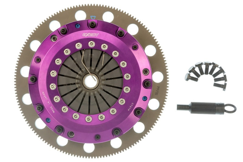 Exedy ET03XD 96-16 Ford Mustang V8 4.6L/5.0L Hyper Twin Cerametallic Clutch Sprung Disc Push Type Cover