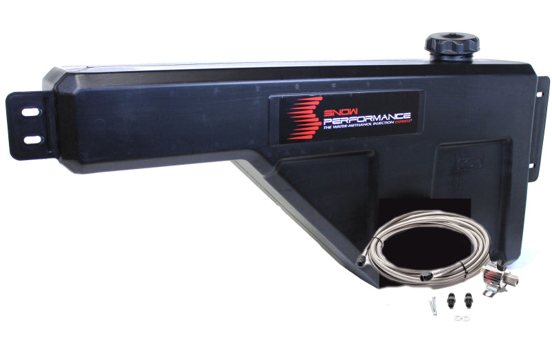 Snow Performance SNO-40015-BRD Water Tank Upgrade 10gal (w/Braided SS Line/Brackets/Solenoid/4AN Fittings)