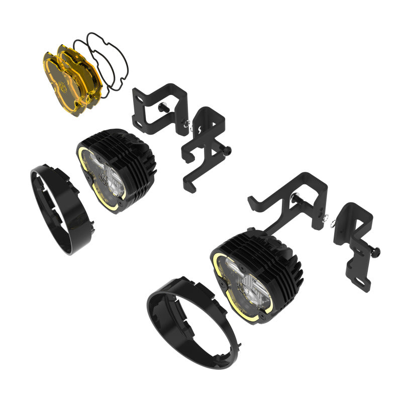 KC HiLiTES 97154 FLEX ERA 3 Dual Mode SAE Fog Lights - 2-Light Master Kit for Toyota Tacoma/4Runner/Tundra