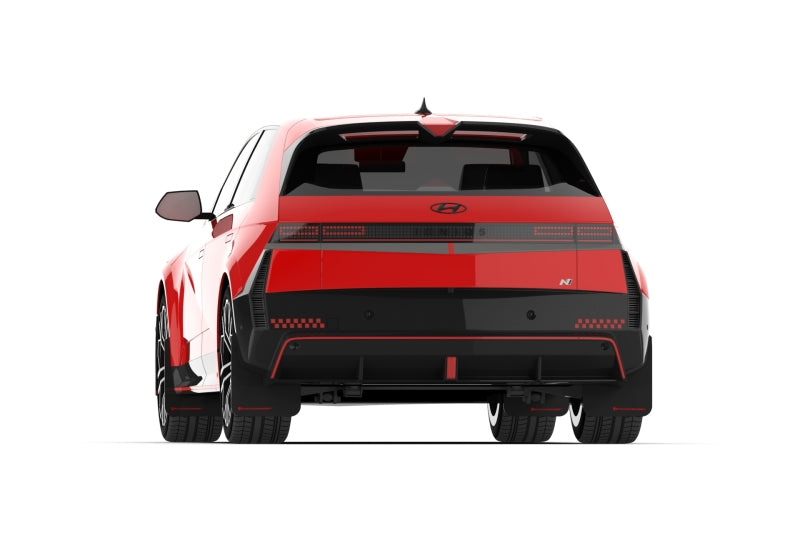Rally Armor MF117-UR-BLK-RD 2025 Hyundai Ioniq 5 N Black Mud Flap w/ Red Logo