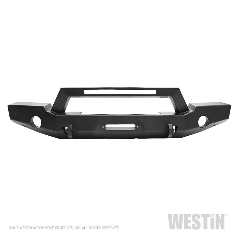 Westin 59-80125 18-20 Jeep Wrangler WJ2 Full Width Front Bumper w/LED Light Bar Mount Textured Black