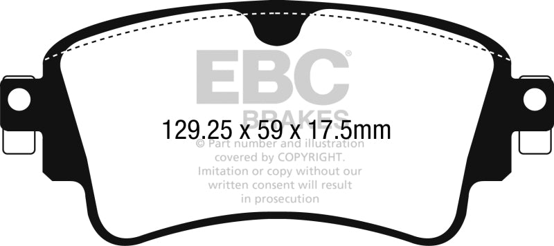EBC DP42254R 17-18 Audi A4 / A4 Quattro / A5 Quattro Yellowstuff Rear Brake Pads