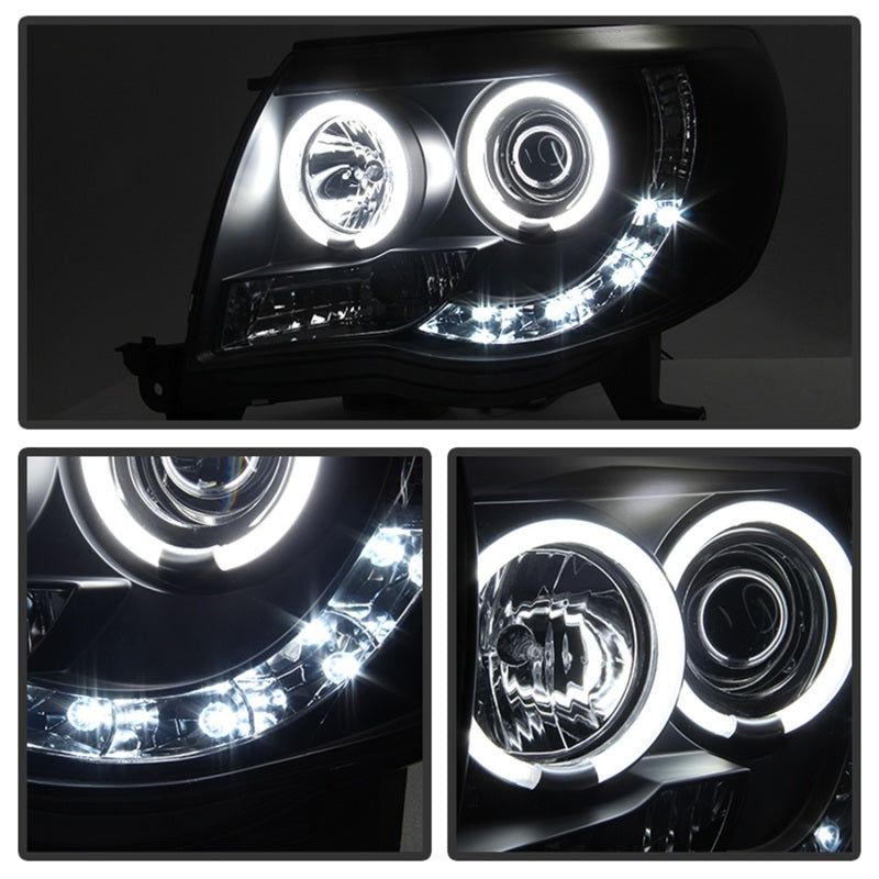 SPYDER 5079046 Spyder Toyota Tacoma 05-11 Projector Headlights CCFL Halo LED Blk Smke PRO-YD-TT05-CCFL-BSM