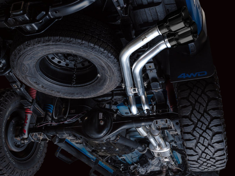 AWE Tuning 3015-33826 AWE 16-22 Toyota Tacoma 0FG Catback Exhaust w/ BashGuard - Dual Diamond Black Tips