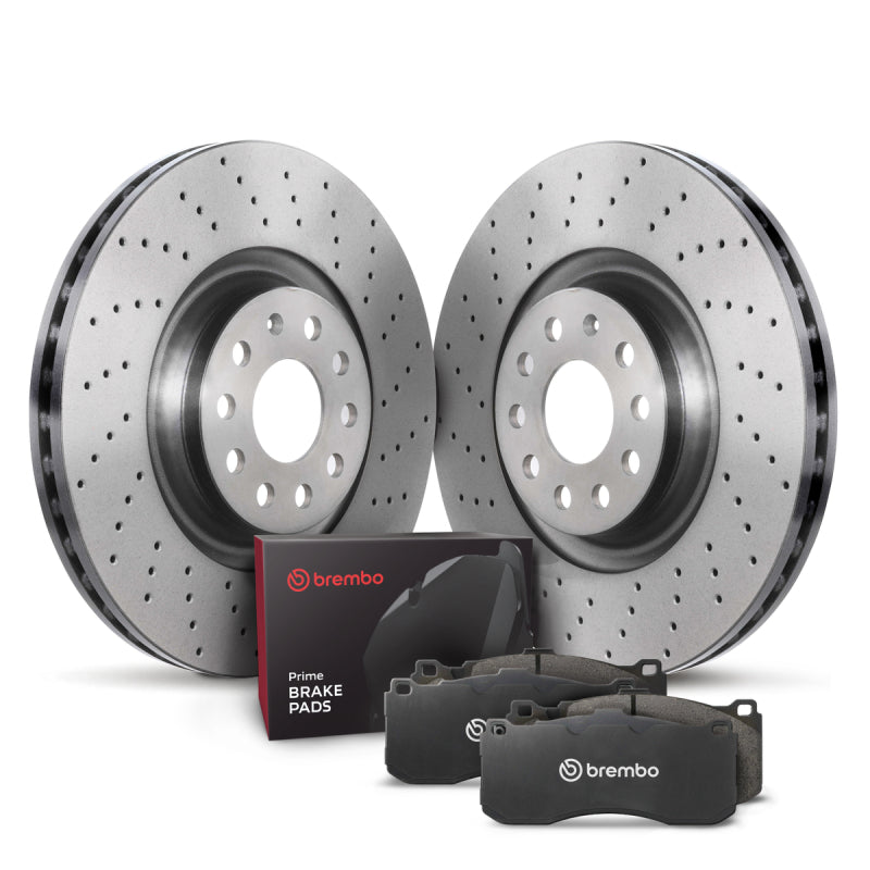 Brembo OE KTX4080 15-20 Audi A3 Quattro/S3/15-19 Golf R/15-21 GTI/19-21 Jetta Front Disc Brake Kit