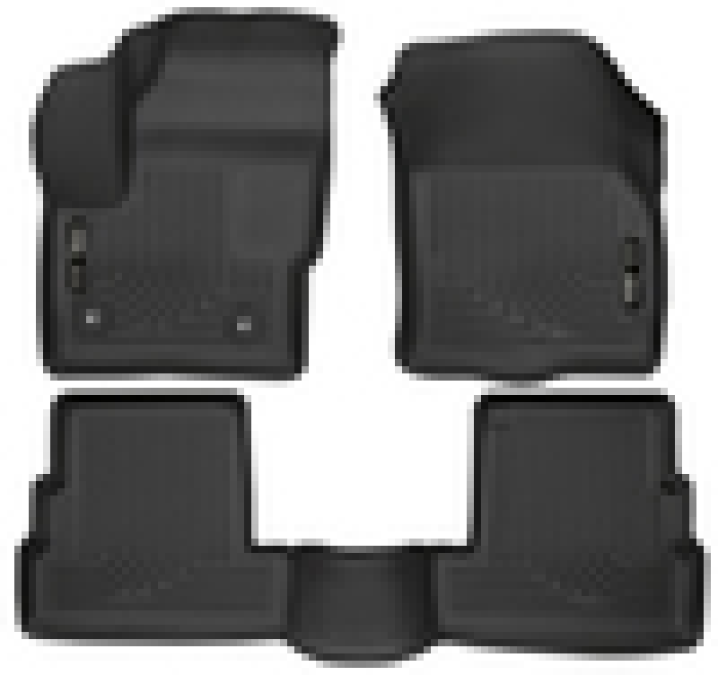 Husky Liners 99301 2015 Lincoln MKC WeatherBeater Black Front & Second Seat Floor Liner