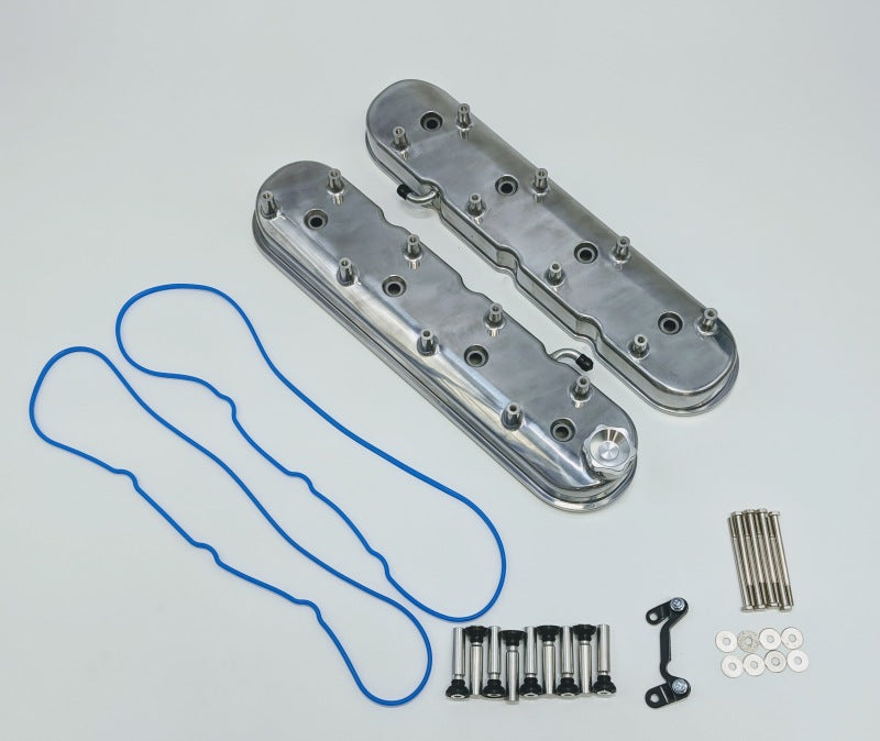 Granatelli Motor Sports 640361 Granatelli 96-22 GM LS Tall Valve Cover w/Integral Angled Coil Mounts - Polished (Pair)