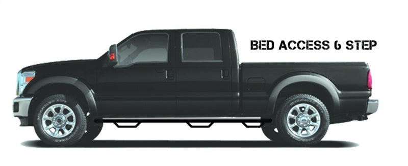N-Fab HPD1594QC-6-TX Podium LG 15.5-17 Dodge RAM 1500 Quad Cab 6.4ft Standard Bed - Tex. Black - Bed Access - 3in