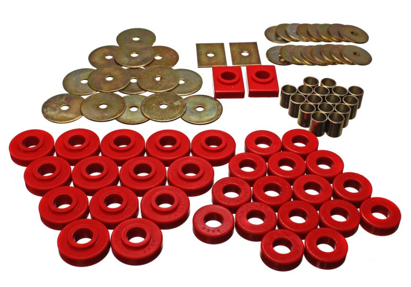 Energy Suspension 3.4120R Gm Body Mount Set - Red