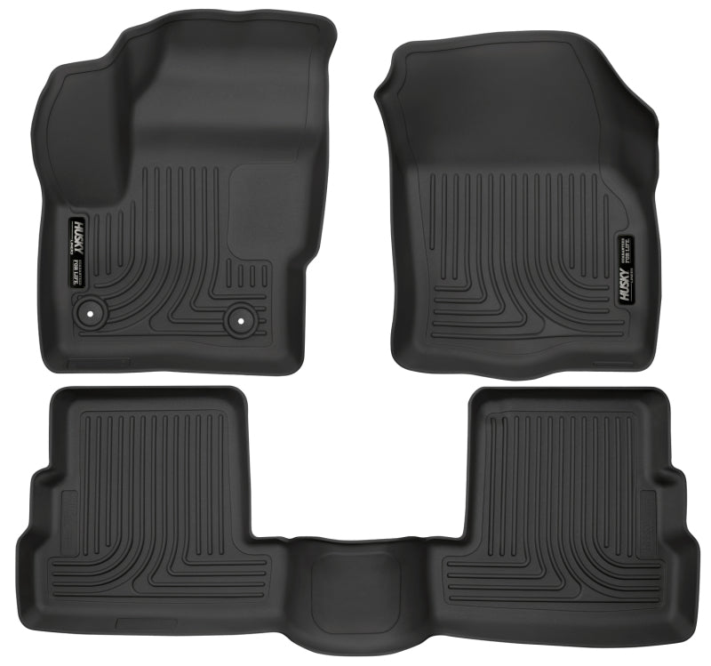 Husky Liners 99301 2015 Lincoln MKC WeatherBeater Black Front & Second Seat Floor Liner