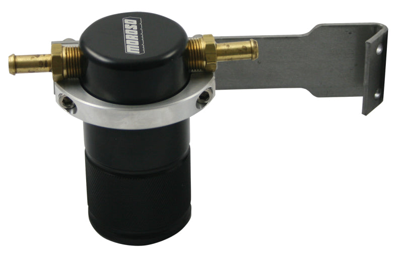 Moroso 85603 08-14 Cadillac CTS-V Air/Oil Separator Catch Can - Small Body - Billet Aluminum -Black Finish