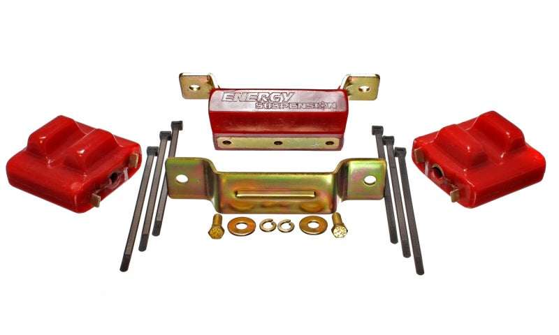 Energy Suspension 3.1131R 88-94 GM Blazer 4WD K Series Red Motor and Transmission Mounts; Zinc Finish