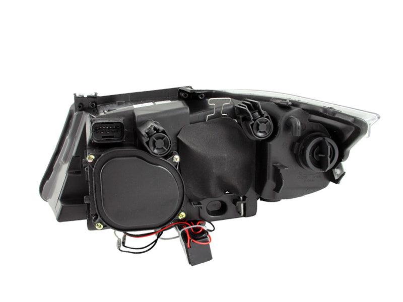 ANZO 121335 2006-2008 BMW 3 Series E90-E91 Projector Headlights w/ Halo w/ LED Bar Black (CCFL)