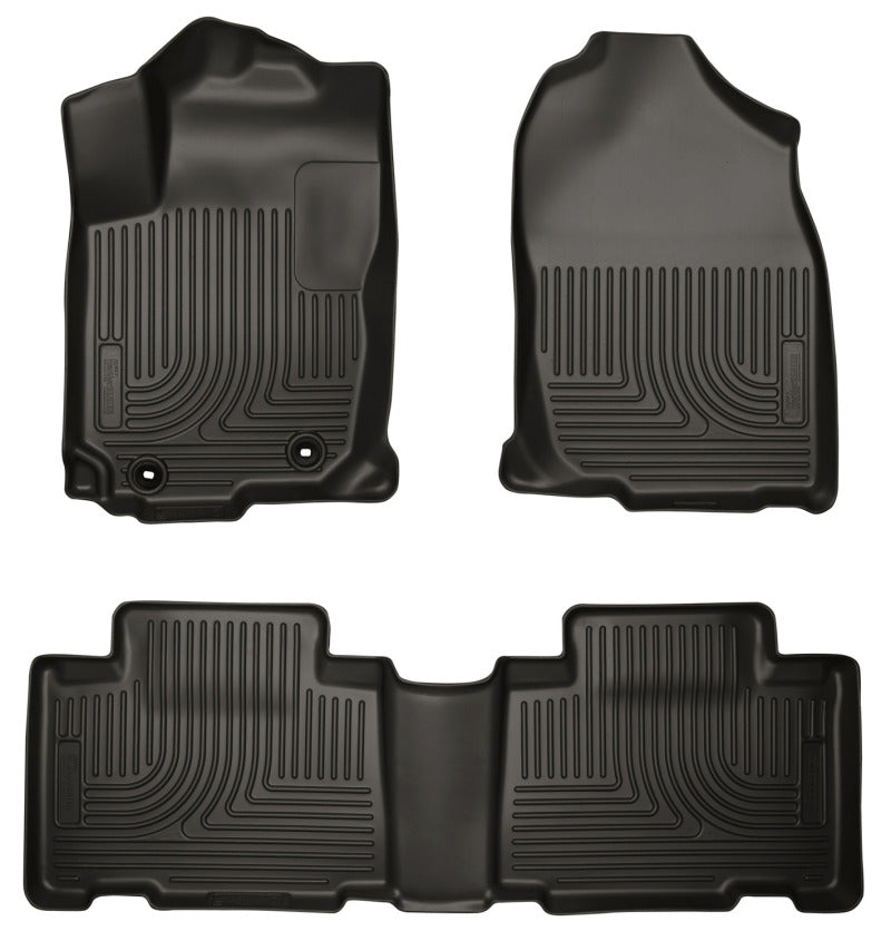 Husky Liners 98971 13 Toyota RAV4 Weatherbeater Black Front & 2nd Seat Floor Liners