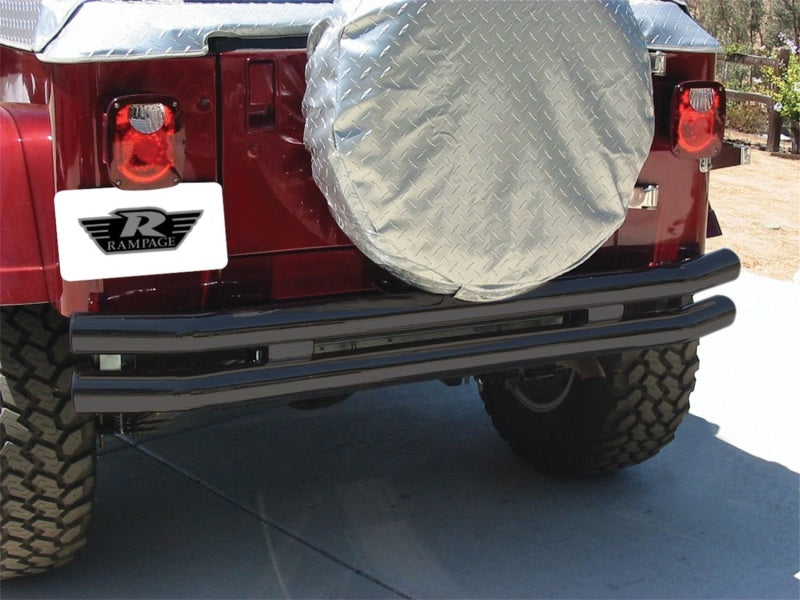 Rampage 7649 1987-1995 Jeep Wrangler(YJ) Double Tube Bumper - Black