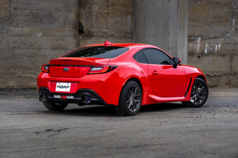 MBRP S48053BE 2022 Subaru BRZ 2.4L/Toyota GR86 2.4L 2.5in Dual Split Rear Exit w/5in OD Burnt End Tips - T304