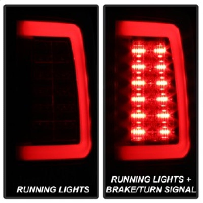 SPYDER 5084057 Spyder Dodge RAM 2013-2014 Light Bar LED Tail Lights - Black ALT-YD-DRAM13V2-LED-BK