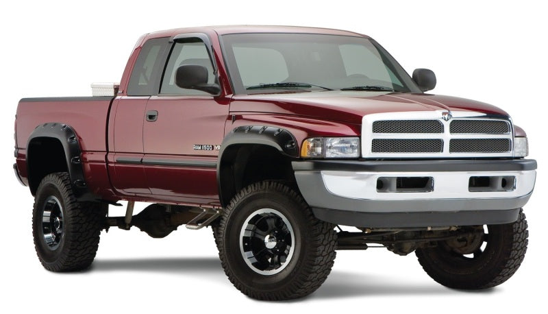 Bushwacker 50908-02 94-01 Dodge RAM 1500 Fleetside Pocket Style Flares 4pc 78.0/96.0in Bed - Black