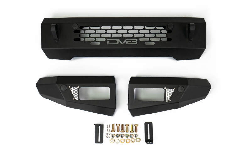 DV8 Offroad FBBR-03 2021+ Ford Bronco Bumper- Accommodates 20in Dual Row Light Bar & (4) 3in Pod Light Mount