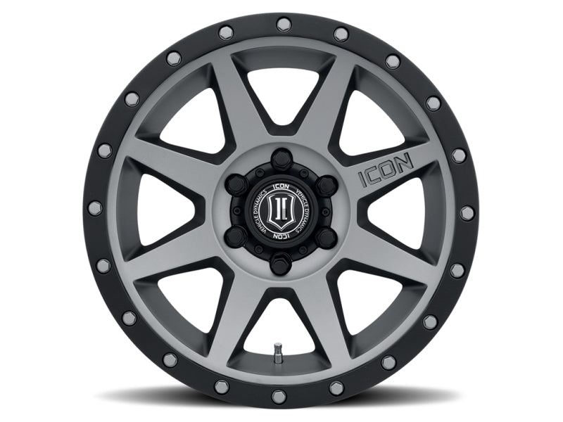 ICON 1817859057TT Rebound 17x8.5 6x5.5 25mm Offset 5.75in BS 95.1mm Bore Titanium Wheel